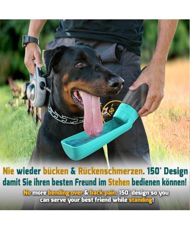 Shop the NEW 3 Series Dog Gift Set | 550ml Foldable Leak-Proof Drinking Bottle with Toothbrush & Pipe | Premium On-the-Go Solution for Dogs - Turquoise - Buy Online on GoSupps.com