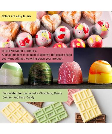U.S. Cake Supply Large 2oz Liquid Candy Food Color 8 Bottle Kit with Mixing Wheel - Ideal for Chocolate and Candy Coloring - Buy Online on GoSupps.com