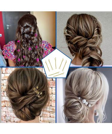 Stoutips 100 Pcs Blonde Hair Bobby Pins for Women | 5cm Long Hair Grips with Storage Box | Ideal for Thick Hair | Hairdressing & Styling Essentials - Buy Online on GoSupps.com
