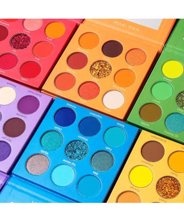 Green Eyeshadow Palette - 9 Matte and Shimmer Colors for Blendable High Pigmented Eye Makeup (#1 Green) - Buy Online on GoSupps.com