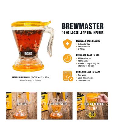 Tiesta Tea Brewmaster Infuser â€“ 16oz BPA Free Steeper | Large Fine Mesh Filter, Microwave & Dishwasher Safe - Buy Online on GoSupps.com