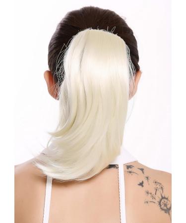 WIG ME UP 15-09-613 Hairpiece Ponytail Extension - Short Voluminous Straight Platinum Blonde 30 cm with Butterfly Clip - Buy Online on GoSupps.com