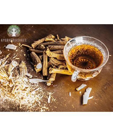AYURVEDASHREE Yashtimadhu Powder 100 Gm - Natural Mulethi/Licorice Powder | Supports Lungs, Skin, Stomach | Vegan & Non GMO - Buy Online on GoSupps.com