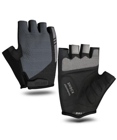Velmia bicycle gloves summer I with pull -out help grip print and reflector security I bicycle gloves women & bicycle gloves men bicycle accessories MTB