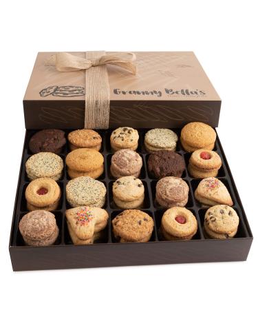 Granny Bellas Fathers Day Cookie Gift Baskets, 52 Gourmet Cookies, Prime Gifts Ideas For Dad, Food Basket Assortment Box Delivery Husband Grandpa Stepdad Him Men From Daughter Wife Son Kids Girlfriend