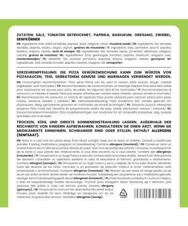  Alpi Nature Pizza Spice Mix 50g by Alpi Nature Pizza Spices & Herbs for Pizza Mixed Herbs for Italian Seasoning Italian Herbs for Pizza Pizza Sauce and Meat - Buy Online on GoSupps.com