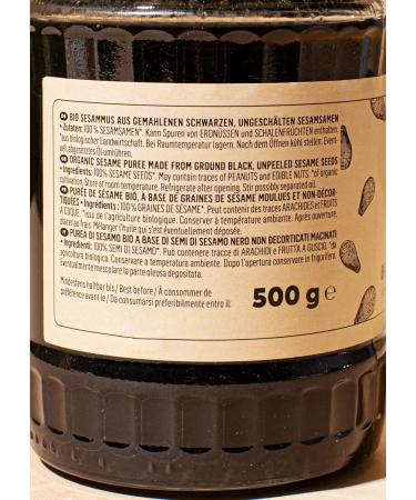 KoRo - Koro - Organic black tahin (Sesame puree) - 6 x 500g - A real treat made from 100% organic black sesame seeds. - Buy Online on GoSupps.com