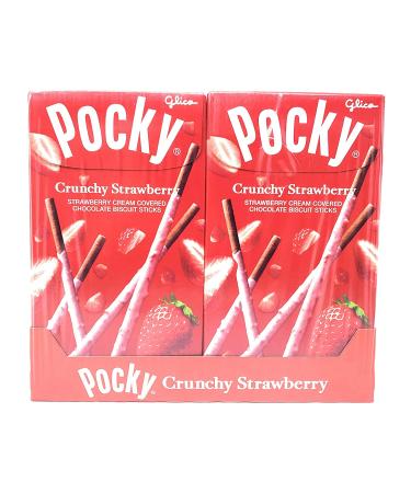 Pocky Crunchy Strawberry Cream Chocolate Biscuit Sticks (10 Pack) - Buy Online on GoSupps.com