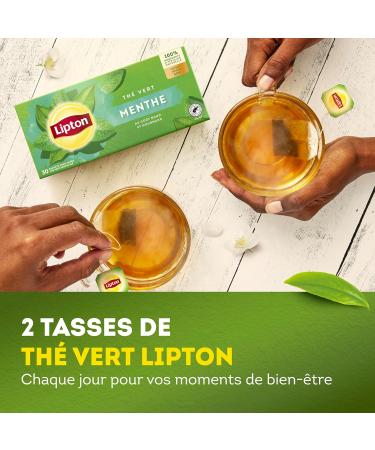 Lipton Green Tea Green Tea from Asia Cold or Hot Infusion Mint Taste Freshness 100% Natural Origin Ingredients 30 sachets - Buy Online on GoSupps.com