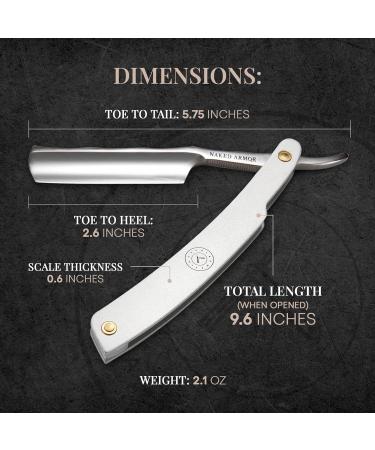 Stainless Steel Straight Razor Travel Kit - Shave Ready Razor Collapsible Brush & Leather Case for Men - Buy Online on GoSupps.com