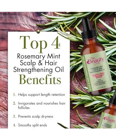 Hair and Scalp Rosemary Oil by The Beauty Centre | Strengthening & Nourishing Biotin Infused Oil | Natural Growth Serum For Eyebrow Hair Growth 100% Natural | For Damaged Hair | 2oz 60ml - Buy Online on GoSupps.com