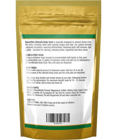 SomaVital Ultimate Body Soak - 100% Natural Essential Oils & Zeolite Powder - Spa Quality 8 OZ - Buy Online on GoSupps.com