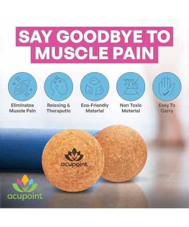 Acupoint Physical Therapy Massage Balls - Yoga Deep Tissue Massage & Trigger Point Therapy - Cork Self Myofascial Release Equipment - Buy Online on GoSupps.com