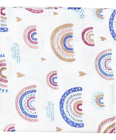 Tuptam Baby Mull Diapers & Spit Towels - 5 Pack (70x80 cm) - Owl Beige Unicorn Pink Deer Brown Rainbow Stars Gray - International Shipping Available - Buy Online on GoSupps.com
