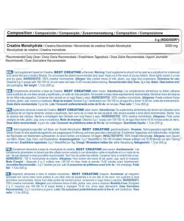 Best Creatine Monohydrate Powder 500g - Micronized & Tasteless Creatine | Premium Quality Supplement for Optimal Performance - Buy Online on GoSupps.com