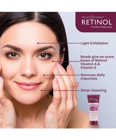 Retinol Anti-Aging Gel Cleanser with Vitamin A & E - Exfoliates and Cleanses Pores for Soft, Smooth Skin - Buy Online on GoSupps.com