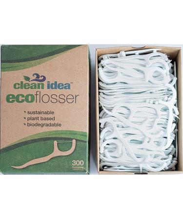 Clean Idea EcoFlosser - 300 Biodegradable Floss Picks for Sustainable Dental Care - Buy Online on GoSupps.com