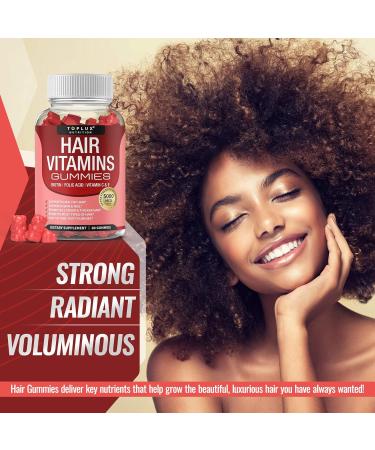 Hair Vitamins Gummies Supplement Faster Hair Growth Gummy 5000mcg Biotin Folic Acid Vitamin C & E Support Stronger & Thicker Hair Skin Nails Non-GMO for Men Women 60 Berry Flavored Gummies Two - Buy Online on GoSupps.com