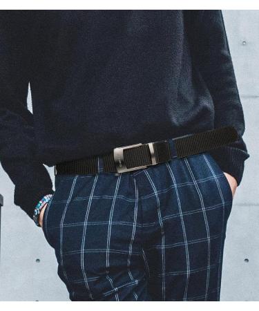 FAIRWIN Men's Casual Nylon Ratchet Belt - Black S (Waist 32-38) - Adjustable Golf & Dress Belt for Jeans and Shorts - Buy Online on GoSupps.com