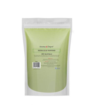 1 lb / 16 oz Neem Leaf Powder No Preservatives 100% All Pure & Natural Vegan Non-GMO & Gluten Free Great for Improving Immunity Skin Hair & Digestive Functions Azadirachta Indica