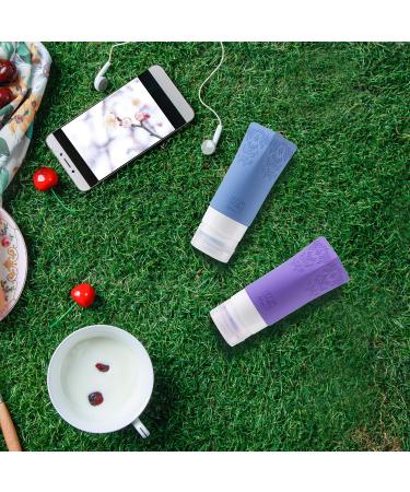 Leakproof Silicone Travel Bottles Set | TSA Approved Cosmetic Toiletries Containers | Perfect for Shampoo, Conditioner, Facial Cleanser & Cream | Travel Accessories - Buy Online on GoSupps.com