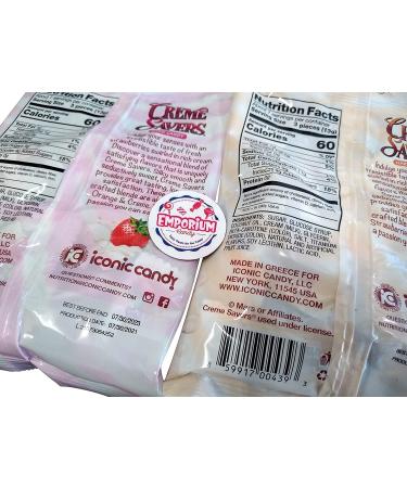 Emporium Candy Creme Savers - Orange & Strawberry Creme, 3 oz Bag x 2 + Refrigerator Magnet - Buy Online on GoSupps.com