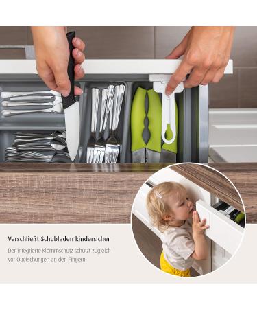 Buy REER 71090 Extra Flat Drawer Backup for Cutlery Drawers - 2 Pieces - White | International Shipping Available - Buy Online on GoSupps.com