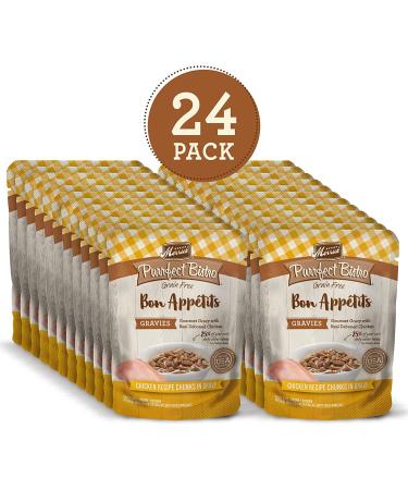 Merrick Purrfect Bistro Bon Appetits Grain Free Adult Wet Cat Food 3 oz. Pouch (Pack of 24) - Gravies Chicken - 72 Ounces Total - Buy Online on GoSupps.com