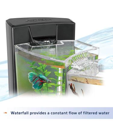 Aqueon Betta Falls Aquarium Kit with QuietFlow Filter - 3 Section Fish Tank - Buy Online on GoSupps.com
