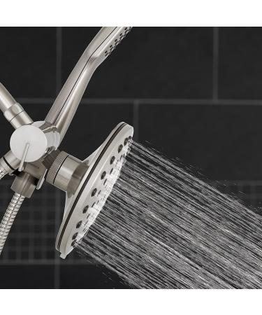 Waterpik High-Pressure Shower Wand & Rain Shower Head Combo - 12 Spray Modes, 8-Foot Hose, Brushed Nickel - Buy Online on GoSupps.com