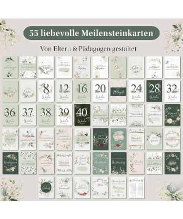 Eulentaler 55 Milestone Cards for Pregnancy | Perfect Gift for Expectant Mothers | Celebrate Milestones & Memories - Buy Online on GoSupps.com