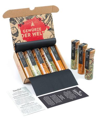 Timber Taste 5 spices from all over the world - Rare spices gift set men - Fancy father's day gift spice set grill spices - gift for Father's Day - 5 spices gift for cooks spices in the world gift set - Buy Online on GoSupps.com