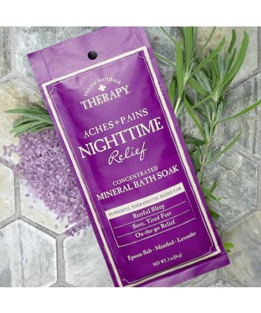 Village Naturals Therapy Mineral Bath Soak Aches & Pains Nighttime Relief 2 Oz Pack of 12 - Buy Online on GoSupps.com