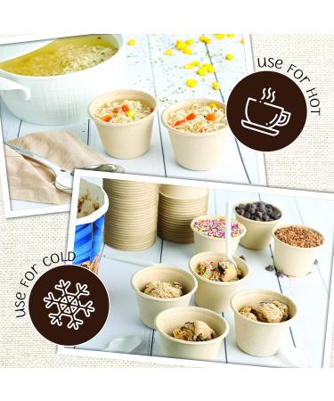 Brheez 4 oz Disposable Bagasse Fiber Souffle Cups - Pack of 200 | Eco-Friendly, Biodegradable & Compostable | Perfect for Condiments, Samples | Natural Alternative to Paper Cups - Buy Online on GoSupps.com