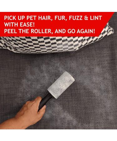 AERSY Lint Roller Set - 450 Sheets, 65m, 90 Sheets Per Roll - Extra Sticky Pet Hair Remover for Clothes, Car Seats, Upholstery, Floors - Buy Online on GoSupps.com