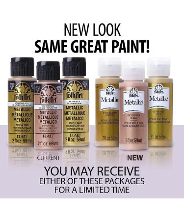 FolkArt K658 Acrylic Metallic Paint 2 Fl Oz - Antique Gold | Single Pack - Buy Online on GoSupps.com