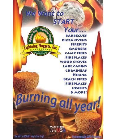 Lightning Nuggets N100SEB Fire Starter Box - 100 Tan Brown Nuggets, Super Economy Pack - Buy Online on GoSupps.com