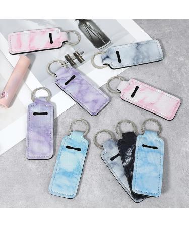 9 Pcs Marble Lip Balm Holder Keychain | Stylish Chapstick & Lipstick Sleeve | Perfect Gift for Women & Girls - Buy Online on GoSupps.com