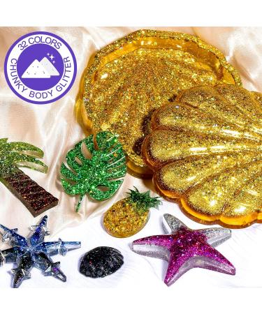 FANDAMEI 32-Pot Chunky Holographic Glitter for Eyes, Face, Hair, Nails, Lips - Festival Cosmetic Sparkle for Resin, Wax Melts, Crafts & Christmas Party - Buy Online on GoSupps.com