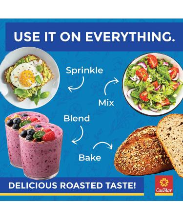 CanMar Organic Hemp Seeds (12oz) | Whole Roasted, Ready to Eat | Plant-Based Protein with Omega 3, 6, GLA | High Fiber, Gluten-Free, Nut-Free - Buy Online on GoSupps.com