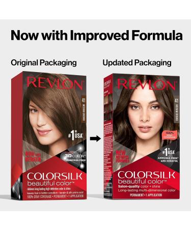 Revlon ColorSilk Permanent Hair Color - 57 Lightest Golden Brown (Pack of 3) | Ammonia-Free with 100% Gray Coverage & Keratin - Buy Online on GoSupps.com