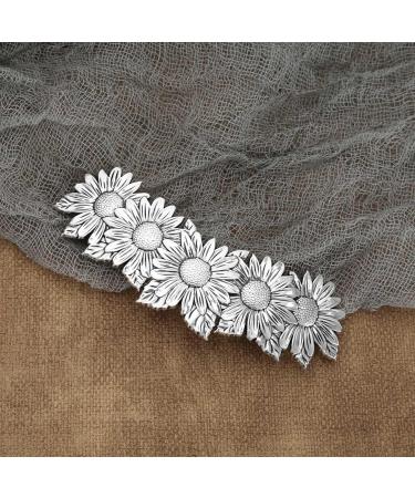The Lord of the Tools Sunflower Hair Clip Metal Spring Hairpin Silver Floral Hair Barrette for Thick Thin Hair Vintage Hairpin Hair Styling Accessories - Buy Online on GoSupps.com