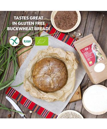 LOOV Organic Raw Buckwheat Flour 1kg - Gluten-Free & Nutrient-Rich Nordic Flour | Non-GMO, Delicious Nutty Flavor - Buy Online on GoSupps.com