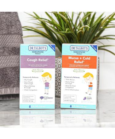 Dr. Talbot's Children's Cough Relief Liquid Medicine - Natural Elderberry Juice Flavor - 4 Fl Oz (Pack of 1) - Buy Online on GoSupps.com
