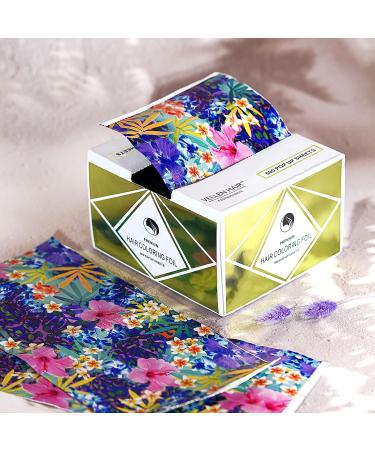 Vellen Hair Embossed Aluminium Hair Foil Sheets - 500 Sheets, Flower Power Design - 15 Micron | Non-slip Textured Hair Foils for Highlighting - Buy Online on GoSupps.com