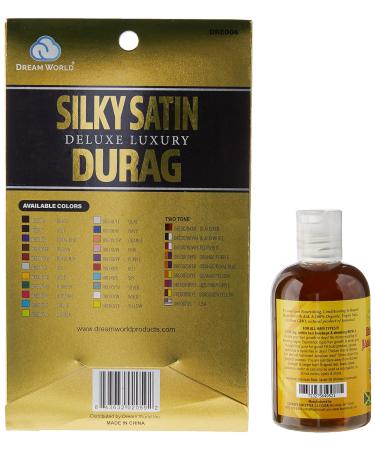 Fountain Real Black Jamaican Castor Oil - Premium Beard & Mustache Growth Oil for Men - 4 Oz Hair Thickener & Luxury Satin Durag - Buy Online on GoSupps.com