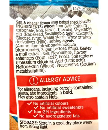 Burtons Daily Fish n Chips Salt & Vinegar Snacks Biscuits 12 x 25g on 'AMaysing' Pub Card - Buy Online on GoSupps.com