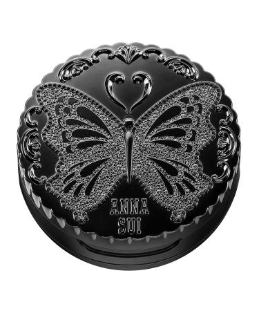 ANNA SUI Loose Face Powder - Mini - Compact Only - Refill Sold Separately - With Puff and Lid decorated with Anna Sui's icon Butterfly Motif - 02 Black 02 Black - Case Only