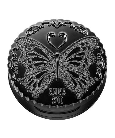 ANNA SUI Loose Face Powder - Mini - Compact Only - Refill Sold Separately - With Puff and Lid decorated with Anna Sui's icon Butterfly Motif - 02 Black 02 Black - Case Only
