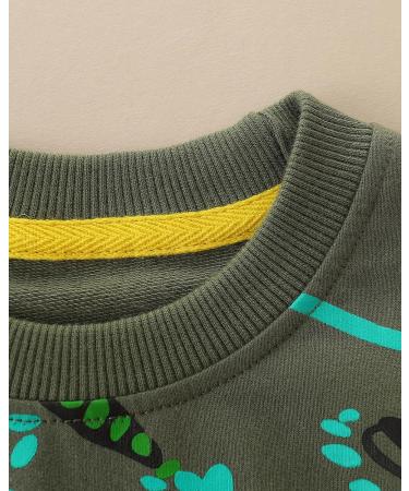 Boys Dinosaur Sweatshirt | Kids Cotton Jumper | Long Sleeve Pullover | Toddler Girls Shirts | Baby Clothes 1-8 Years | 6-7 Years Dinosaur 08 - Buy Online on GoSupps.com